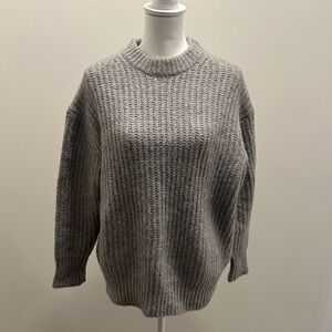 Zara Cozy Gray Knit Sweater